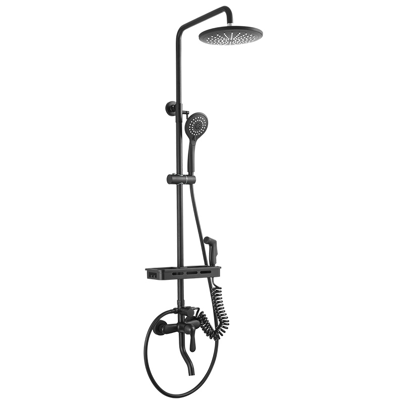 帝王洁具恒温花洒多功能花洒喷枪黑色哑光全铜主体陶瓷阀芯多层电镀全国联保质保五年