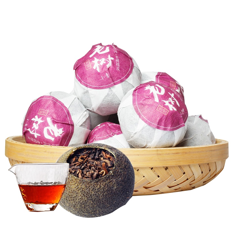 新会天马老树小青柑普洱茶叶 80粒 实惠木箱装 生晒老树柑茶熟茶 柑普茶陈皮普洱