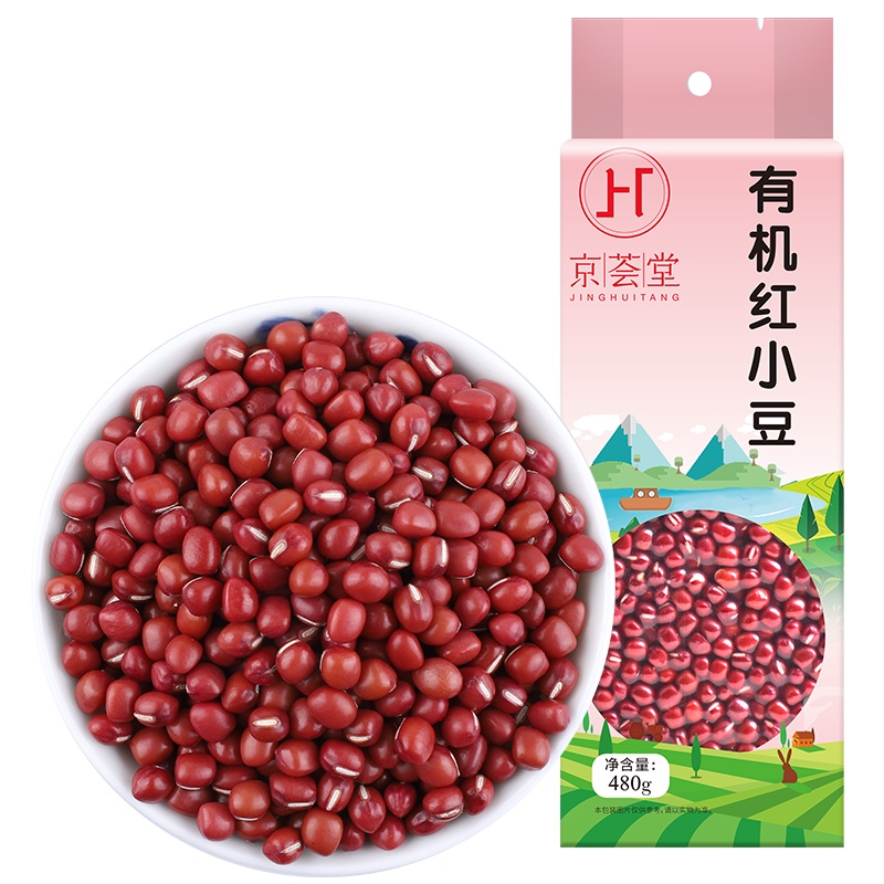 京荟堂有机红小豆480g 红豆小豆粗粮真空包装大米伴侣