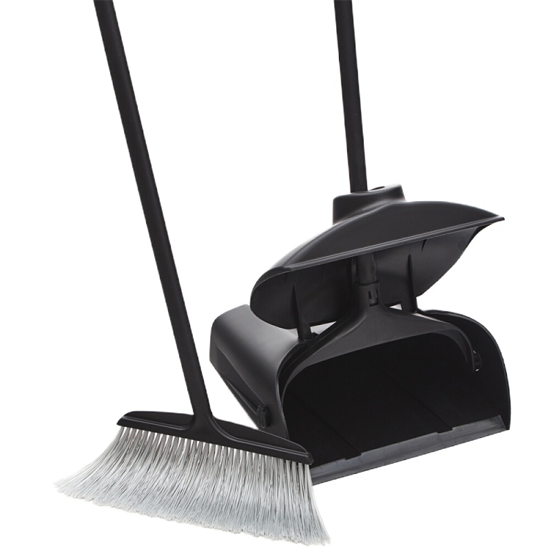 企购优品 防风簸箕 室外保洁防风垃圾铲带软毛扫把 扫帚畚箕组合