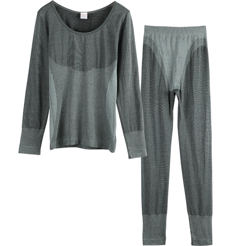 红豆(HODO)秋衣秋裤女士塑身美体内衣女式秋衣秋裤低领紧身打底保暖套装