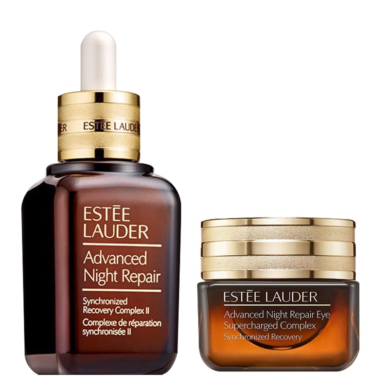 [面部精华+抗蓝光眼霜]EsteeLauder雅诗兰黛第七代小棕瓶精华100ml+ANR抗蓝光眼抗蓝光眼霜15ml