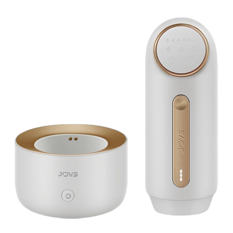 JOVS mini无线脱毛仪(带消毒充电底座)[白色]精致套装脱毛仪器无线激光唇毛家用神器比基尼腋毛机全身私处女士