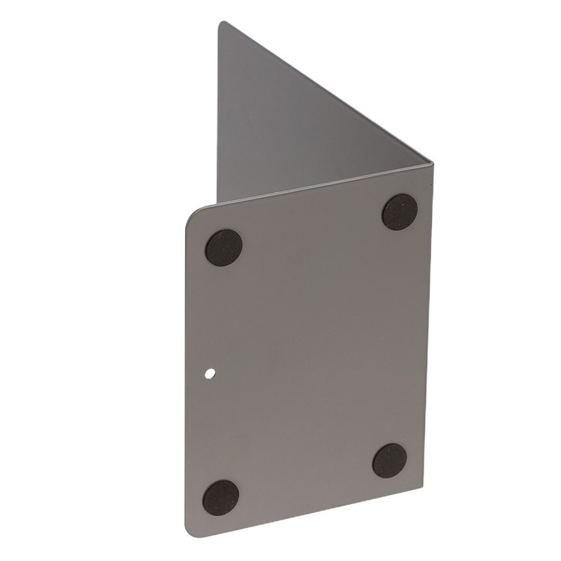 得力(deli)18cm高简约书立架 书籍挡靠夹 2片/付 深灰78650