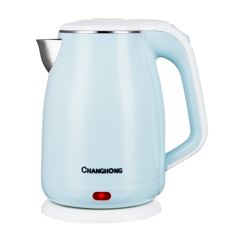 长虹(CHANGHONG)电水壶1.8L家用1500W便捷烧水壶 304不锈钢 防干烧电热水壶CSH-18E28蓝色