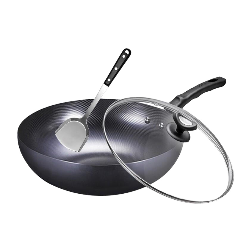 苏泊尔真不锈2代健康铁锅•玻璃盖 FC30T4 30cm