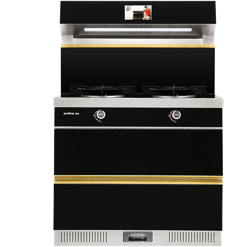 亿田(entive)S1 互联网wifi功能集成灶 侧吸式环保灶 抽油烟机灶具消毒柜套装