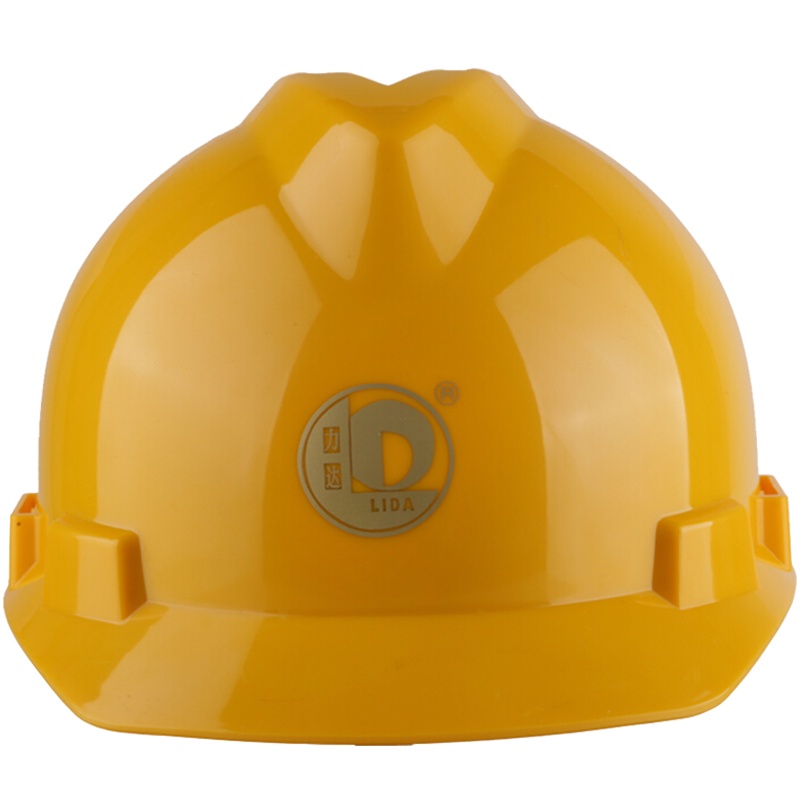 安全帽V型HA高强度安全帽防砸抗冲击工地施工电力监理劳保头盔 黄色