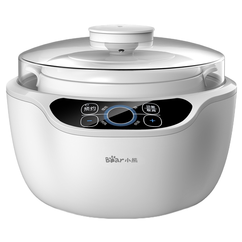 小熊(Bear) 电炖锅DDZ-A12A1 1.2升白瓷内胆隔水炖 自动断电防干烧 微电脑预约定时 电炖盅