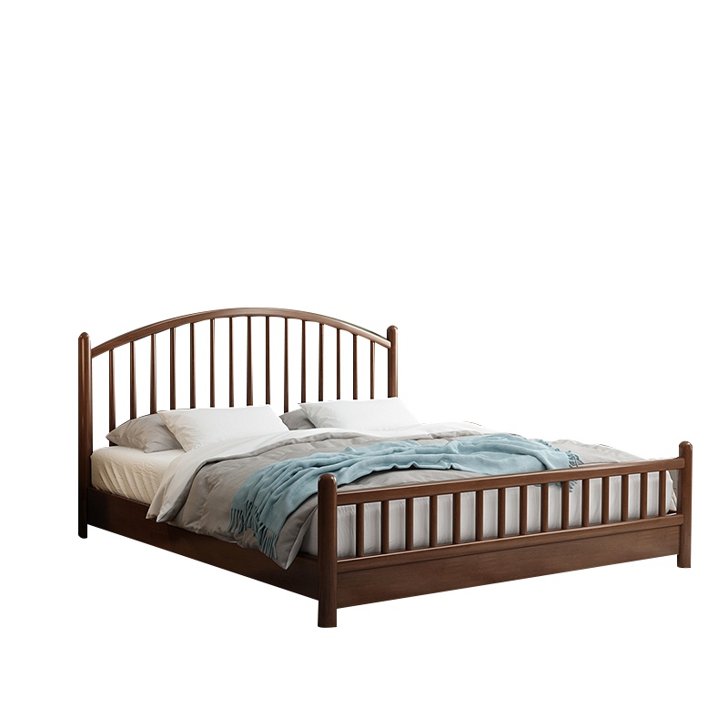 欧宝美床 实木床现代简约北欧木质原木婚床主卧 卧室家具