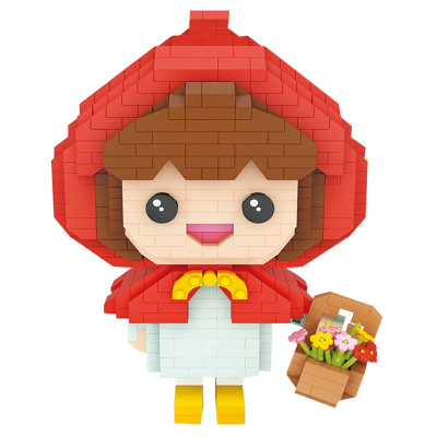 loz俐智微钻颗粒积木益智拼插儿童拼图玩具小红帽