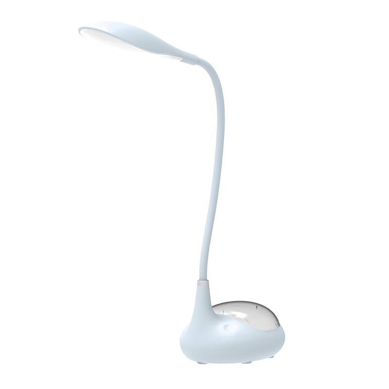 苏宁宜品x金莱特台灯led可充电护眼台灯 学习工作阅读触摸调光折叠变形便携充电台灯 KN-8604LA蓝白色