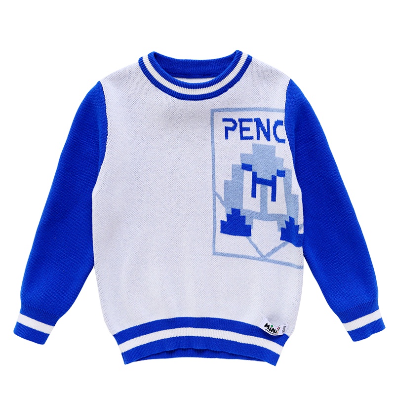 铅笔俱乐部童装2019秋冬新款男小童长袖毛衣儿童套头毛衫男童毛衣
