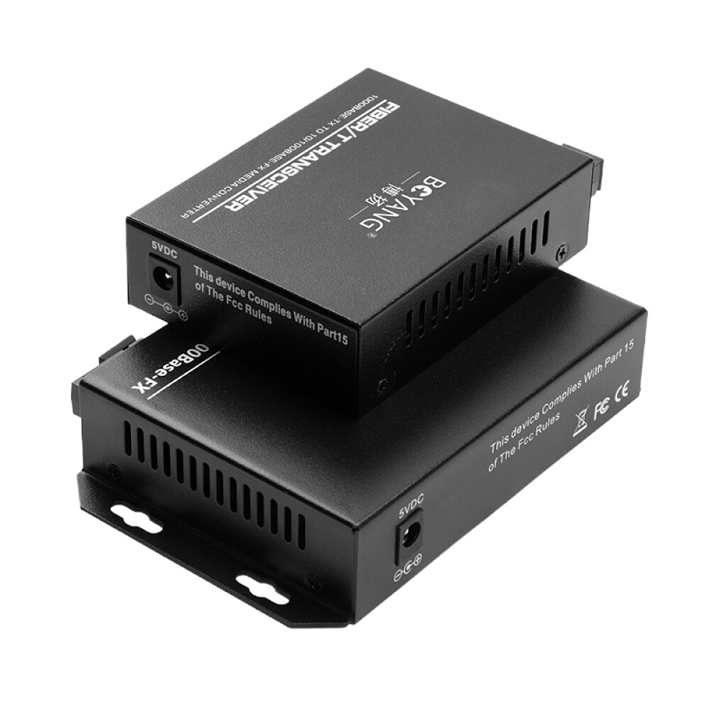 博扬(BOYANG)BY-DG104A/B千兆一光四电单模单纤光纤收发器交换机光电转换器防雷SC接口25公里外置电源