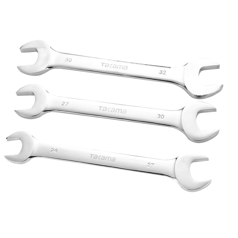 takama高松 镜面开口扳手双头呆扳手镜面扳手32*36mm 619136
