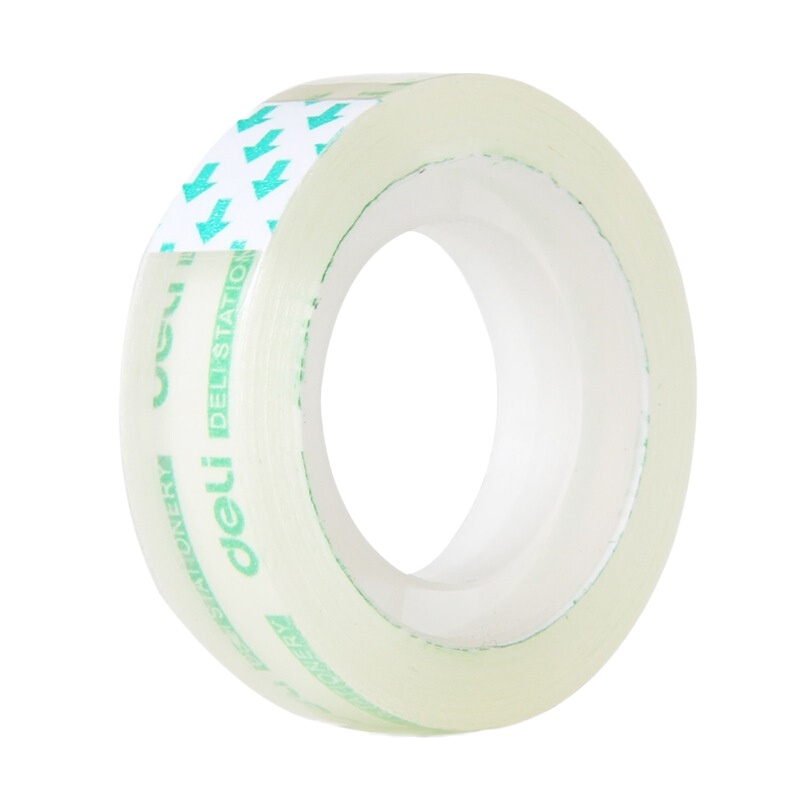 得力(deli)透明高粘文具胶带/小胶带 12mm*18m 6卷/筒装 30029