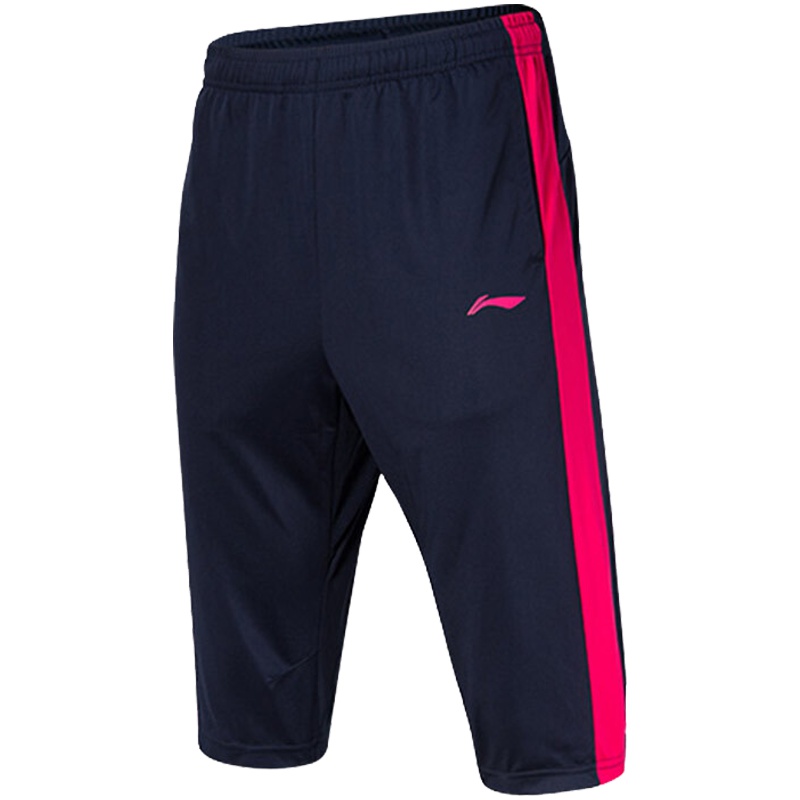 李宁LI-NING2018年卫裤男七分跑步休闲裤七分裤跑步透气中裤运动裤