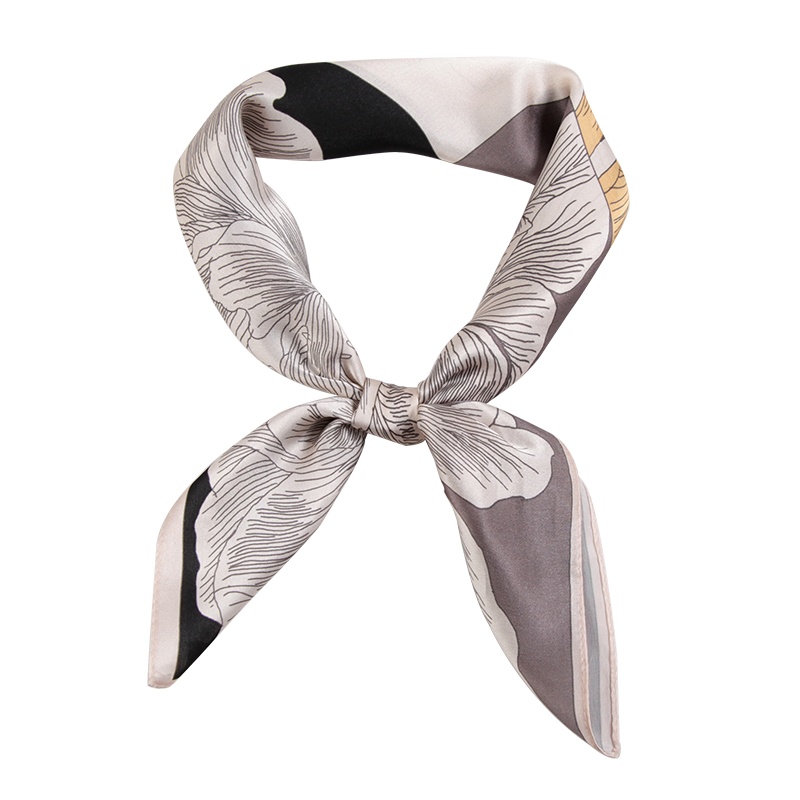 上海故事真丝桑蚕丝围巾女春秋丝巾小方巾韩版小领巾夏季脖子薄款