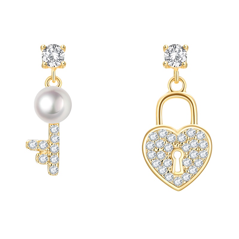 DTOTO 爱的“钥匙”不对称耳钉个性时尚耳坠耳环