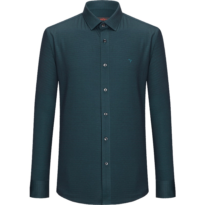 柒牌SEVEN男装长袖衬衫男2019秋季男士商务休闲衬衣舒适百搭衬衣