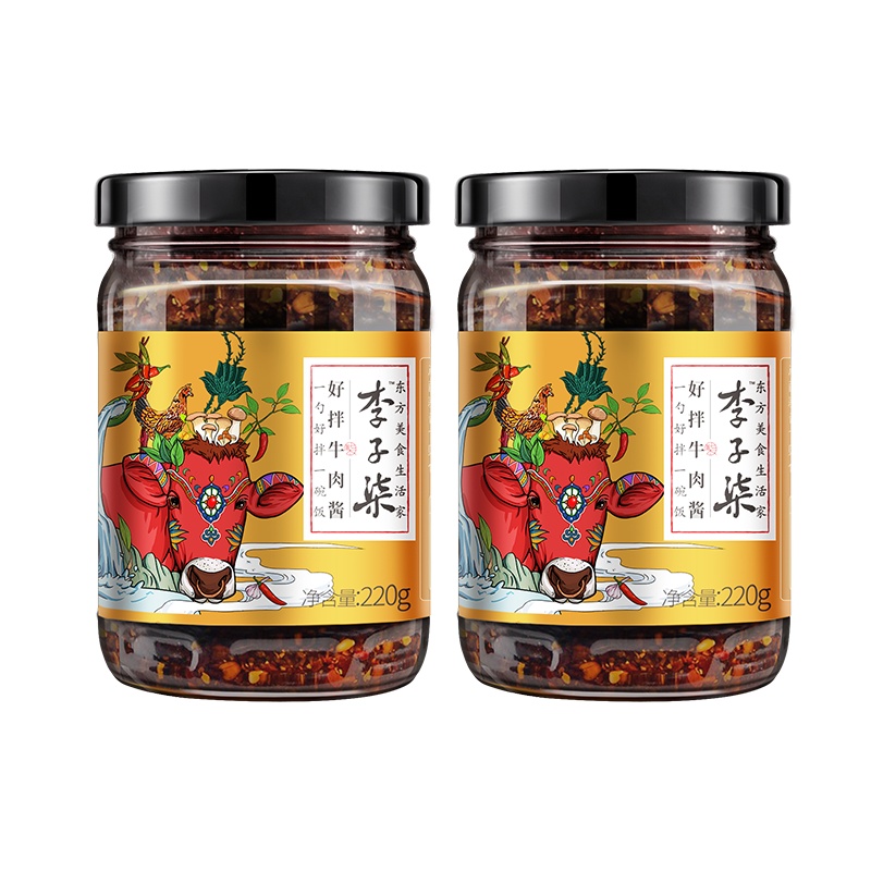 李子柒好拌牛肉酱拌饭酱香辣拌面酱下饭杂酱面辣椒酱220g*2