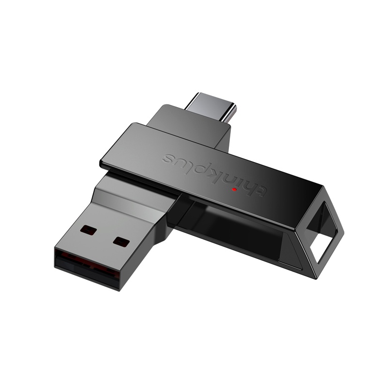 联想thinkplus 双接口Type-C高速商务think手机U盘 X121 128GB金属旋转USB3.1