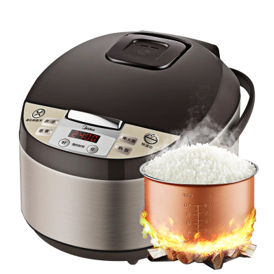 美的(Midea)电饭煲家用多功能柴火饭定时电饭锅预约智能圆釜饭煲 50M101智能电饭煲5L