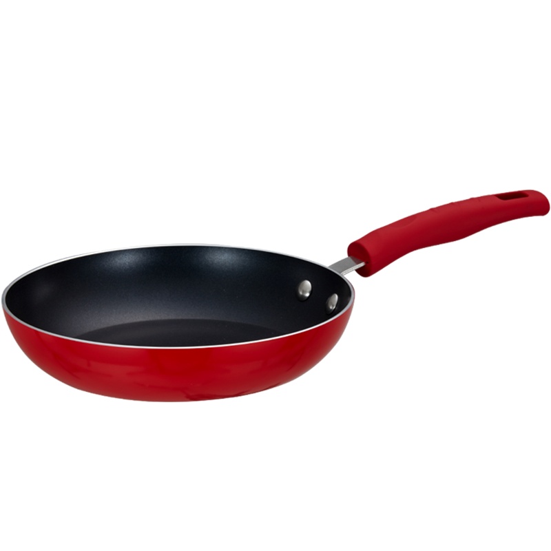 红厨24CM幸福红煎锅平底炒锅无油烟不粘锅煎牛排煎鸡蛋电磁炉通用家用平底锅