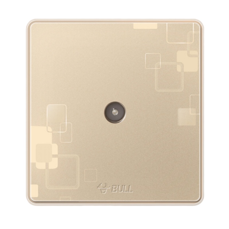 公牛(BULL) 开关插座 G18系列 一位电视插座 86型插座面板 G18T103 玫瑰金 暗装 (单位:件)