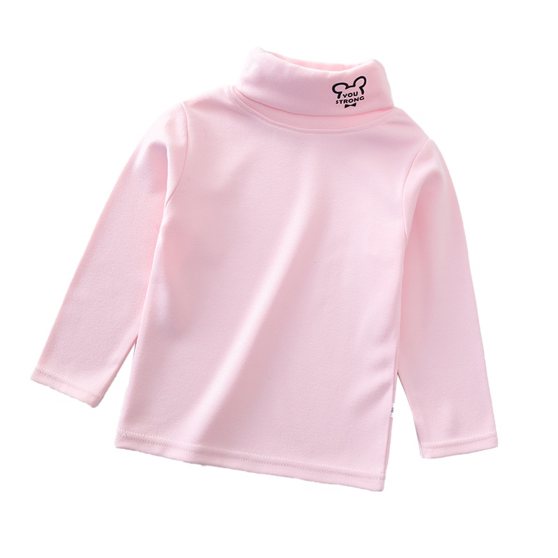 s班蒂纳儿童半高领双面德绒保暖上衣 儿童半高领T恤 秋衣 男童女童中大童