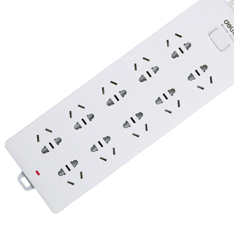 得力(deli) 18275-05 插排/插线板/接线板/拖线板 10组合孔5米