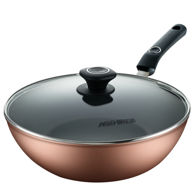 爱仕达(ASD) 不粘锅炒锅家用30cm不粘易清洗 少油烟 燃气灶电磁炉通用平底炒菜锅NWG8330E