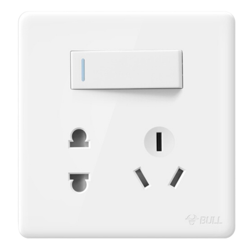公牛(BULL) 开关插座 G28系列 一开双控五孔开关插座 86型面板G28E334 珍珠白 暗装 (单位:件)