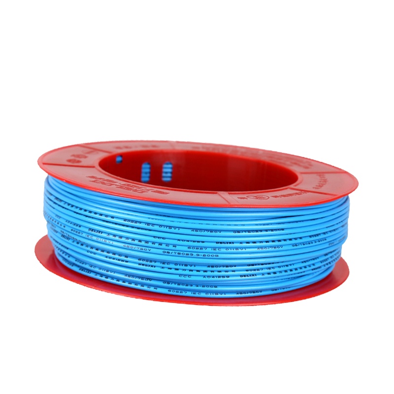 德力西 电线电缆 BVR2.5²铜芯线多股软线 100米 蓝色