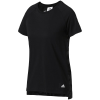adidas阿迪达斯女子短袖T恤休闲运动服CZ2376 L CZ2376白+黑