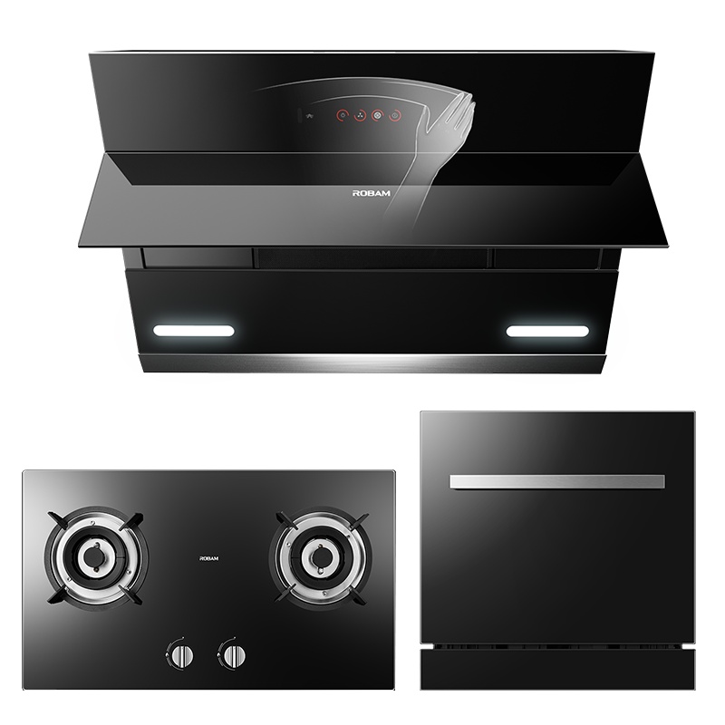 老板(ROBAM)侧吸式油烟机灶具套餐27N1+32B0T+WB773X洗碗机抽油烟机燃气灶抽烟机吸油烟机烟灶套餐