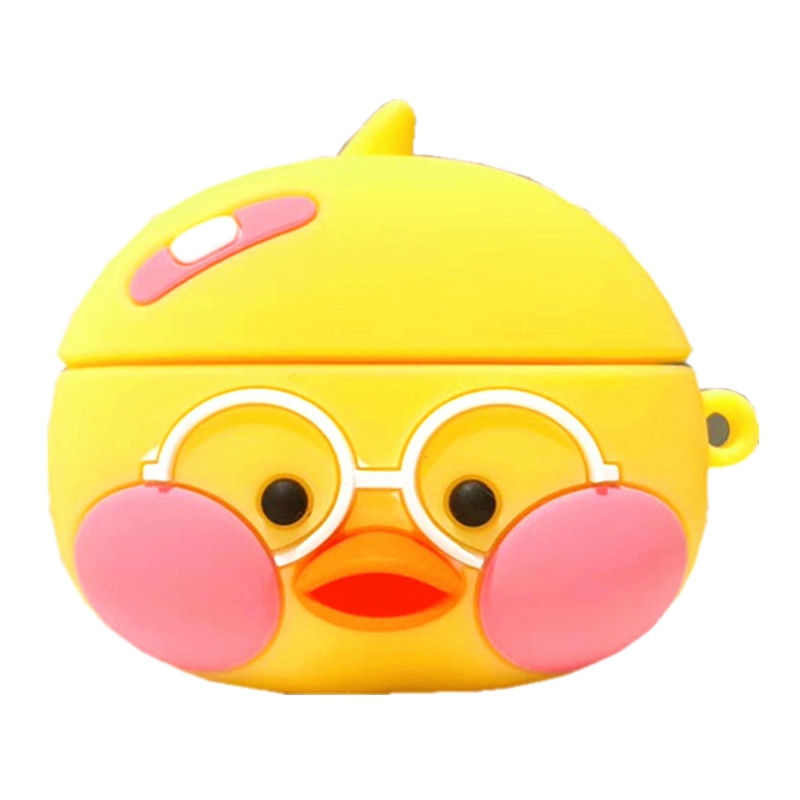 高铭宣 立体玻尿酸鸭AirPods pro保护套1/2代带防丢绳iph Airpodspro3代大头玻尿酸鸭+搞怪夸张鸭