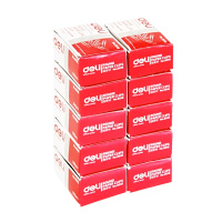得力0018 银色金属回形针曲别针财使用品办公用品29mm 100枚/盒 10盒/条