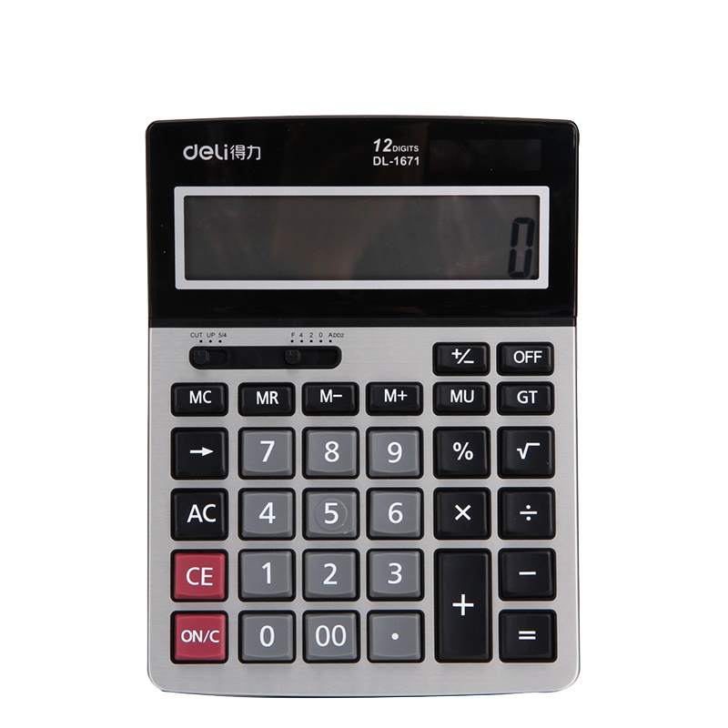 得力(deli) 1671A桌面型计算器 银色 一个装