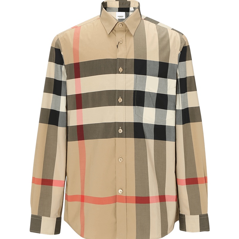 博柏利BURBERRY Vintage 长袖衬衫 大格纹棉质8010213 男士衬衫