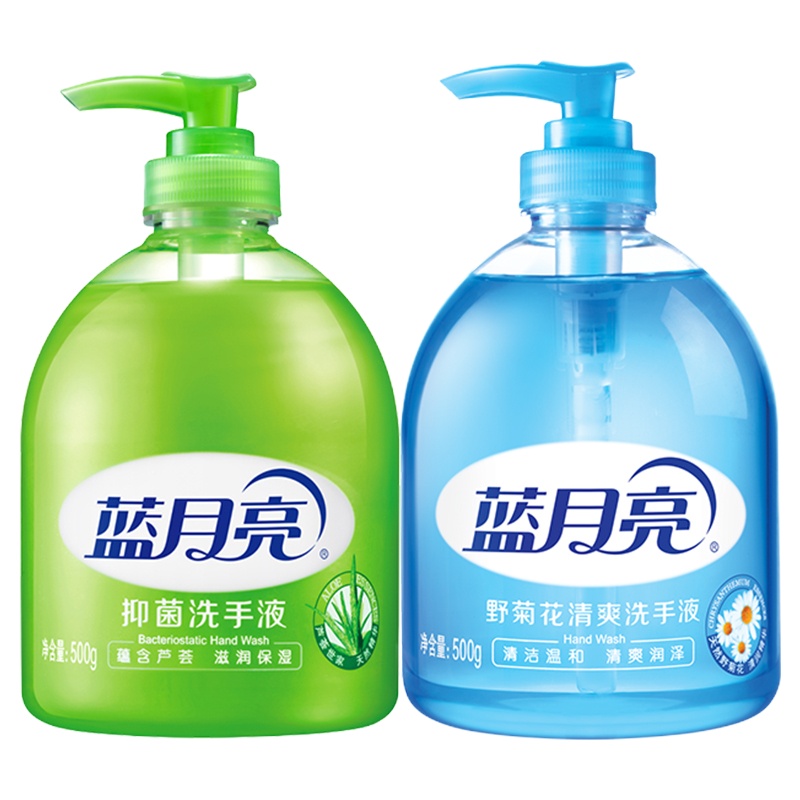 蓝月亮 洗手液芦荟抑菌500g瓶+清爽润泽500g瓶野菊花组合套装