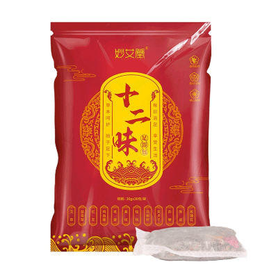 卜吻中医保健 新品升级十二味本泡脚药包 艾灸家用女性艾叶老姜足浴包 一包30袋