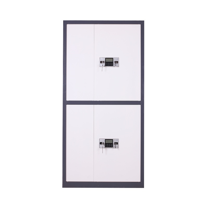 振奥 钢制电子保密柜密码档案柜资料办公柜保密文件铁皮柜 通双节咖白套色内二抽电子密码锁