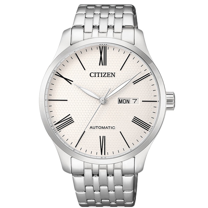 西铁城(CITIZEN)自动机械不锈钢表带深邃蓝盘简约时尚男表NH8350-59AB