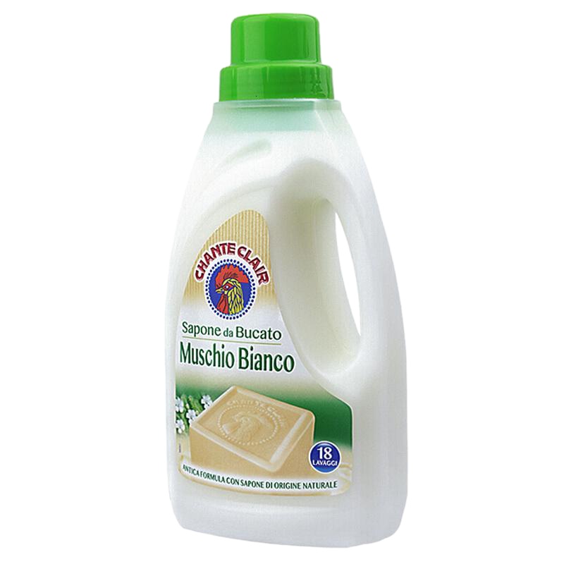 CHANTECLAIR 大公鸡管家 浓缩洗衣液 花香型持久留香洗涤剂 液态洗衣皂 1L(白苔香)