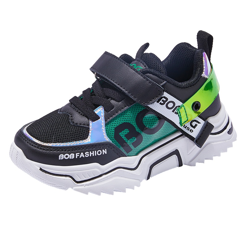 BOBDOG house 巴布豆童鞋男童鞋子秋季新款透气网面儿童鞋男童女童运动鞋