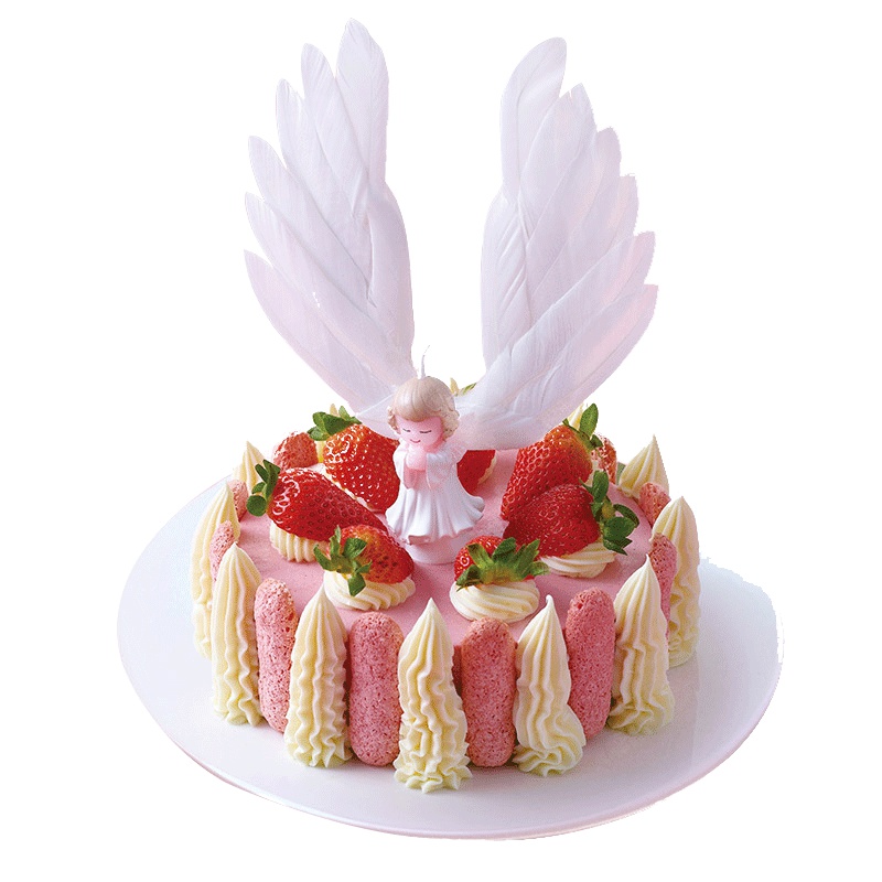 手指饼新鲜草莓慕斯蛋糕