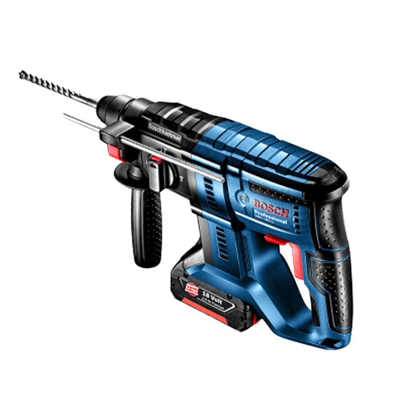 企购优品BOSH 充电式电锤电钻冲击钻 锂电四坑电锤 1台 GBH180-Li 送6mm\8mm冲击钻头各两支