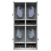 永格办公室钢制文件柜凭证抽屉资料柜档案员工更衣柜带锁矮柜储物柜子四门更衣柜