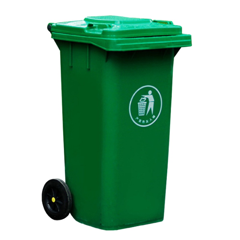 加 厚 塑 料 垃 圾 桶 带轮子 可移动 垃 圾 桶 带盖子